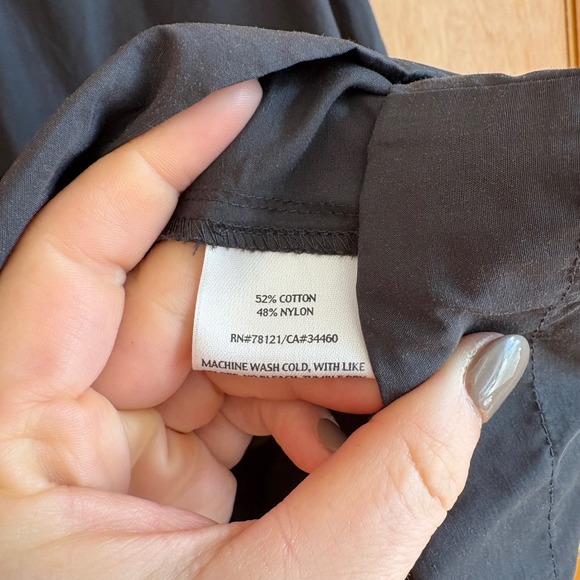 Eileen Fisher Charcoal Gray Lightweight Drawstring Hooded Anorak Jacket XS - Picture 7 of 12